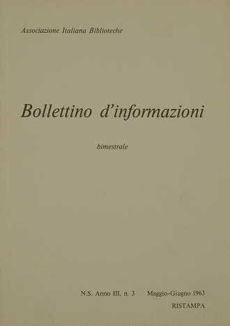 					Visualizza V. 3 N. 3 (1963): Maggio-Giugno
				