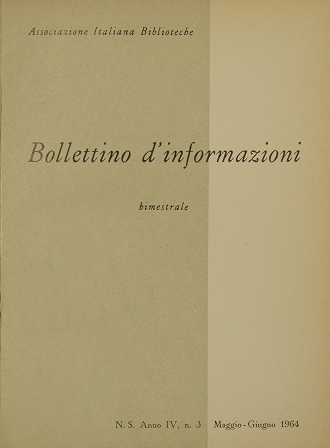 					Visualizza V. 4 N. 3 (1964): Maggio-Giugno
				
