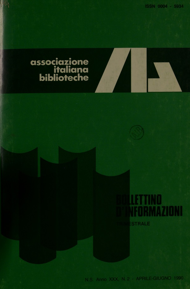 					Visualizza V. 30 N. 2 (1990): Aprile-Giugno
				